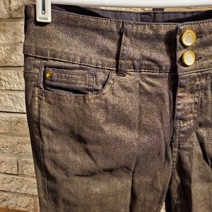 Black pants with a gold shimmer